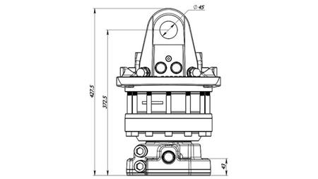HYDRAULICKÝ ROTÁTOR 16000/8000 KG S FLANŠÍ