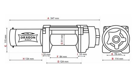 12 V ELEKTRICKÝ VYHÝBAČ DWH 3500 HD - 1588 kg - Syntetická šňůra