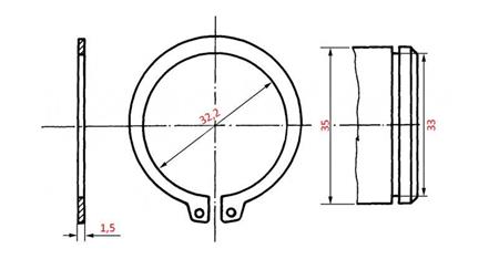 PLOCHÁ PODLOŽKA DIN 471 ALPA Z38x1.75