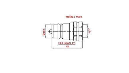 QUICK COUPLING TRACTOR MALE 1/2