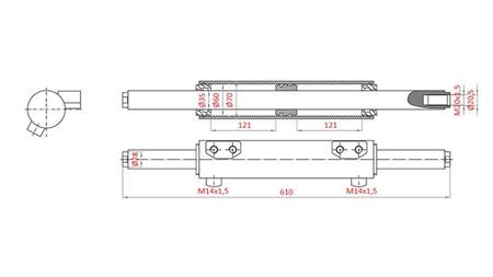 HYDRAULICKÝ ŘÍDÍCÍ CYLINDR MF 3429989M91