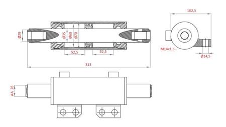 HYDRAULICKÝ ŘÍDÍCÍ CYLINDR MF 0013901U1