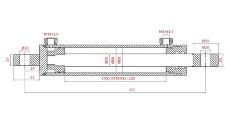 HYDRAULICKÝ ŘÍDICÍ CYLINDR STEJNÝ OEM-264.6342.4/11