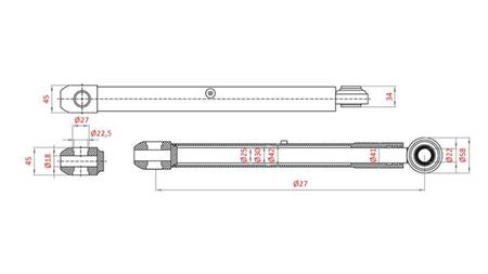 HYDRAULICKÝ ŘÍDÍCÍ CYLINDR MASSEY FERGUSON OEM-1749279M91, 3773709M91