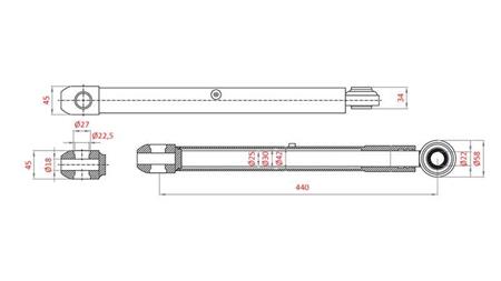 HYDRAULICKÝ ŘÍDÍCÍ CYLINDR MASSEY FERGUSON OEM-1748456M92, 3773710M91