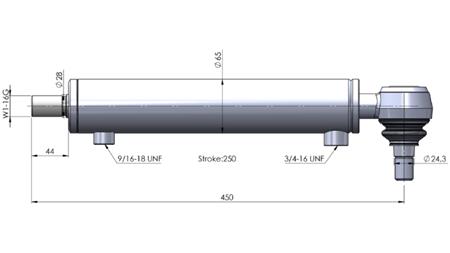 HYDRAULICKÝ ŘÍDÍCÍ CYLINDR CASE OEM-231008A1