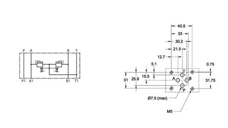 SAFETY VALVE CETOP 3 (AinB) 15-315 BAR