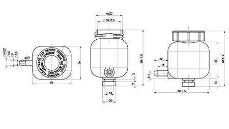 PVC RESERVOIR FOR BRAKE OIL 0.138 lit