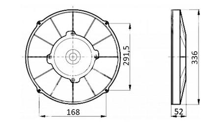 AXIAL FAN 305mm PUSHING 12V