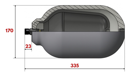 HYDRAULICKÝ AKUMULÁTOR 3.8 LIT - BSP1/2''