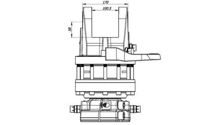 HYDRAULICKÝ ROTÁTOR 16000/8000 KG S FLANŠÍ