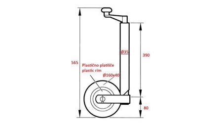 NOHA S KOLÍKEM PRO PŘÍVĚSY 35mm 75 kg