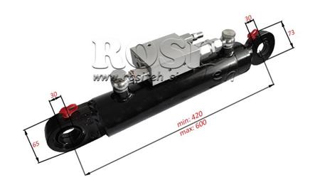 HYDRAULICKÝ CYLINDR 60/40-180 S OTOČNÝM VENTILEM - RYCHLOPLOUHOVÝ