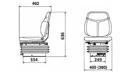 TRACTOR SEAT AIR SUSPENSION FABRIC