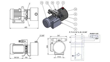 MINI HYDRAULIC AGGREGATE 230V AC (0.75 kW) - 3.7 cc - 5.2 lit/min - tank 4 lit