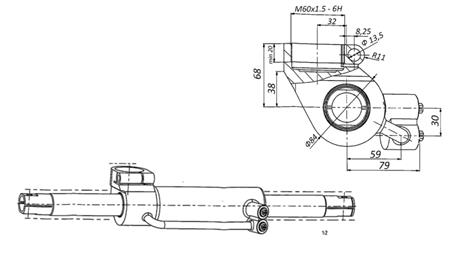 HYDRAULICKÝ ŘÍDÍCÍ CYLINDR MASSEY FERGUSON OEM-6202491M91