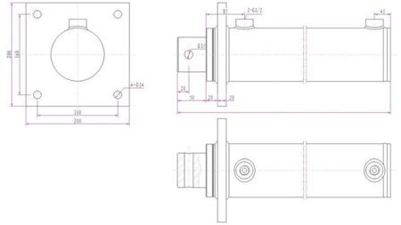HYDRAULICKÝ VÁLEC PRO ROZPOLYVÁNÍ DŘEVA S MONTÁŽNÍ DESKOU 100/60-1050
