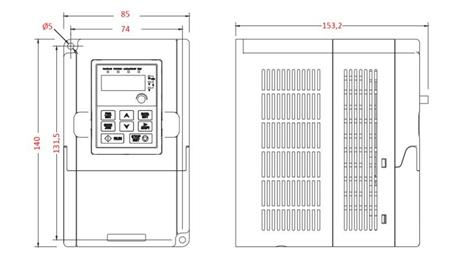 FREKVENČNÍ MĚNIČ-INVERTOR 1FÁZE 0.75kW GD10-0R7G-S2-B