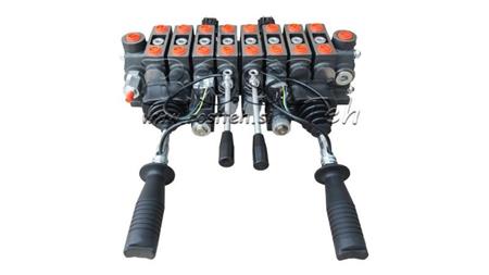HYDRAULICKÝ VENTIL HIAB 8xPC70   2x JOYSTICK - ELEKTRICKÉ OVLÁDÁNÍ 12V