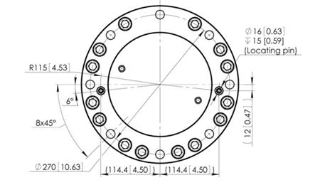 HYDRAULIC ROTATOR CPR8-01 33000-8000 KG