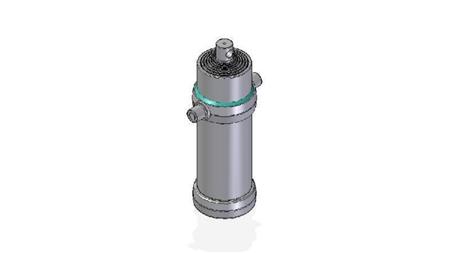 7022F -TELESCOPIC CYLINDER STANDARD/HOLE 7 STAGES STROKE 3445 DIAMETER 190