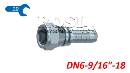 HYDRAULICKÉ SPOJENÍ DKJ JIC74° ŽENSKÝ DN6-9/16”-18