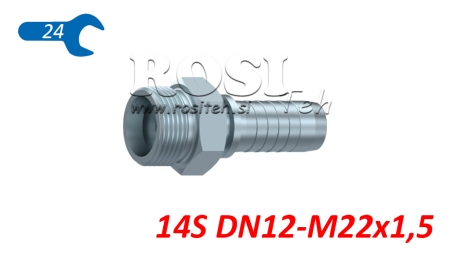 HYDRAULICKÉ PŘIPOJENÍ CES 14 S MUŽSKÉ DN12-M22X1,5