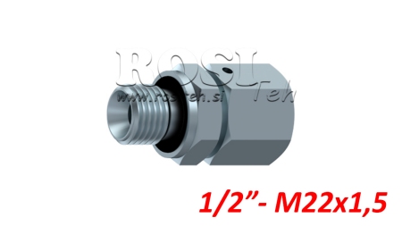 HYDRAULICKÝ DVOVIJAČNIK UVOJNÝ VIJAČNÍ SPOJ AOVR ED BSP1/2 - M22X1,5