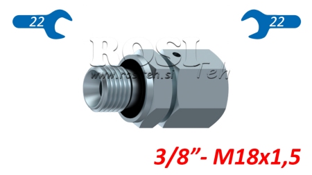 HYDRAULICKÝ DVOVIJAČNIK UVOJNÝ VIJAČNÍ SPOJ AOVR ED BSP3/8 - M18X1,5