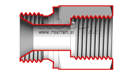 HYDRAULICKÝ ADAPTÉR MUŽSKÝ-ŽENSKÝ 3/8-16X1,5