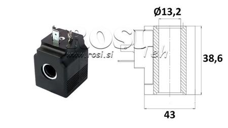 ELECTROMAGNETIC COIL 24V DC - SAE08 - fi 13.2mm-38.6mm 22W