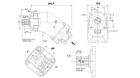 HYDRAULICKÉ PUMPA Z ŠEDÉHO ŽELEZA 107CC BANÁN