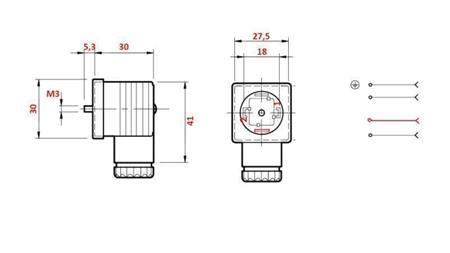 ELECTRICAL CONNECTOR -GRAY-