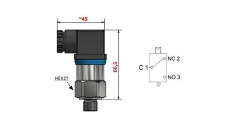 HYDRAULICKÝ SPÍNAČ TLAKU F3 5-50 BAR (MAX. 300BAR)