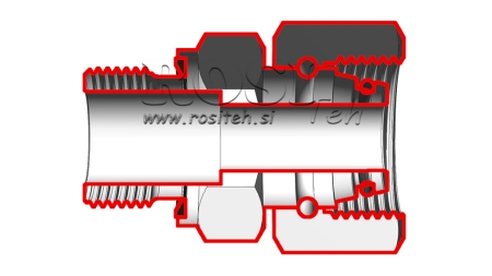 HYDRAULICKÝ DVOVIJAČNIK UVOJNÝ VIJAČNÍ SPOJ AOVR ED BSP1/2 - M22X1,5