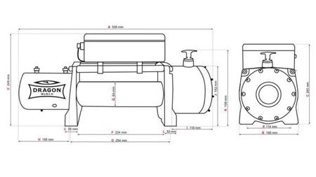 24 V ELEKTRICKÝ VYHÝBACÍ KLOBOUK DWM 12000 HD - 5443 kg