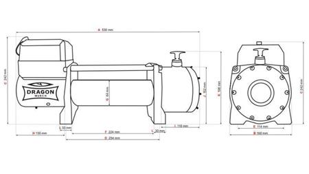 24 V ELEKTRICKÝ VYHÝBAČ DWM 13000 HD - 5897 kg