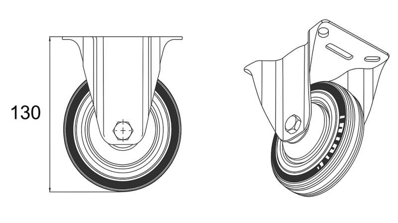 RAD 100mm MIT FESTEM BASIS