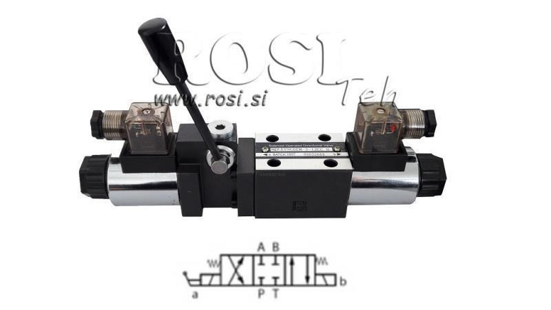 HYDRAULIC MANUAL AND ELECTRO MAGNETIC VALVE CETOP 12/24/230V N1