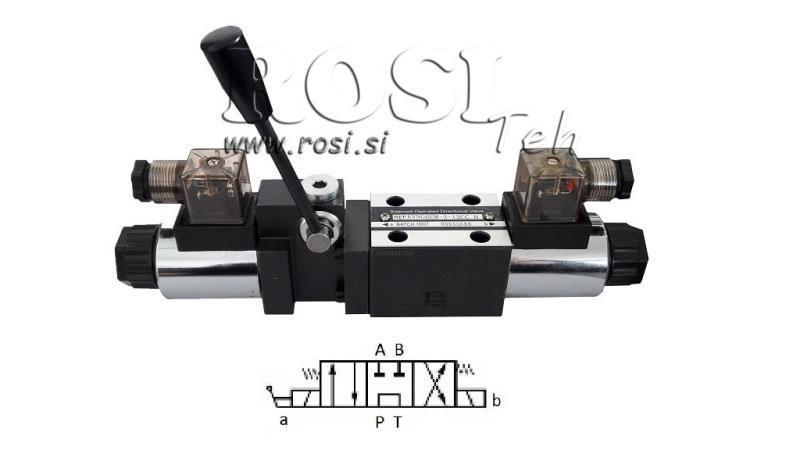 HYDRAULICKÝ RUKOJMOVÝ A ELEKTROMAGNETICKÝ VENTIL CETOP 12/24/230V N2