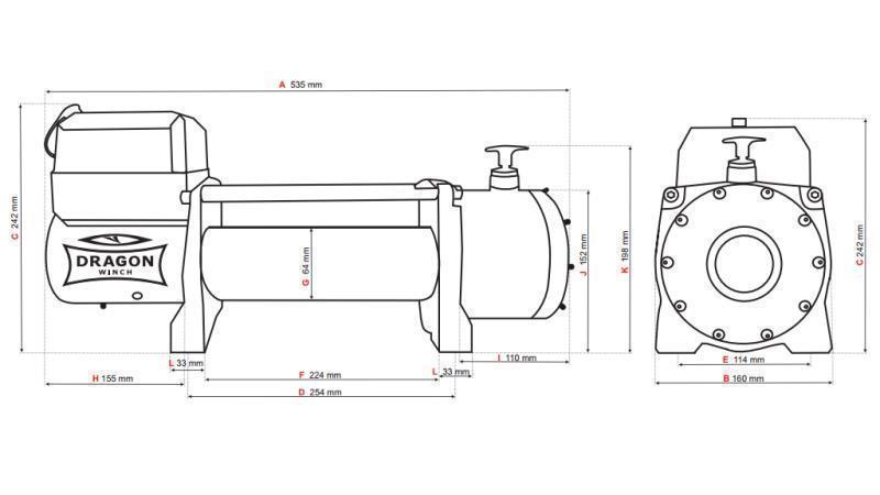 24 V ELEKTRICKÝ VYHÝBAČ DWM 13000 HD - 5897 kg