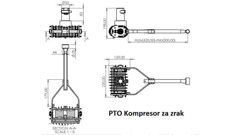 rozměry kompresoru traktoru