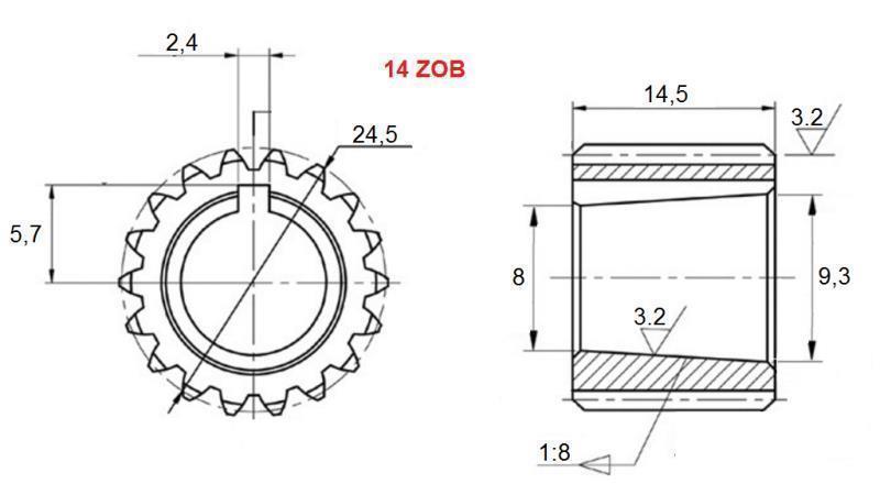 PTO GEAR GR.1 Z14