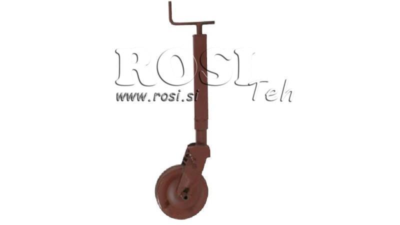 ŠROUBOVÁ PODPĚRA NOHY 300mm - 1500KG S PODPŮRNÝM KOLEM