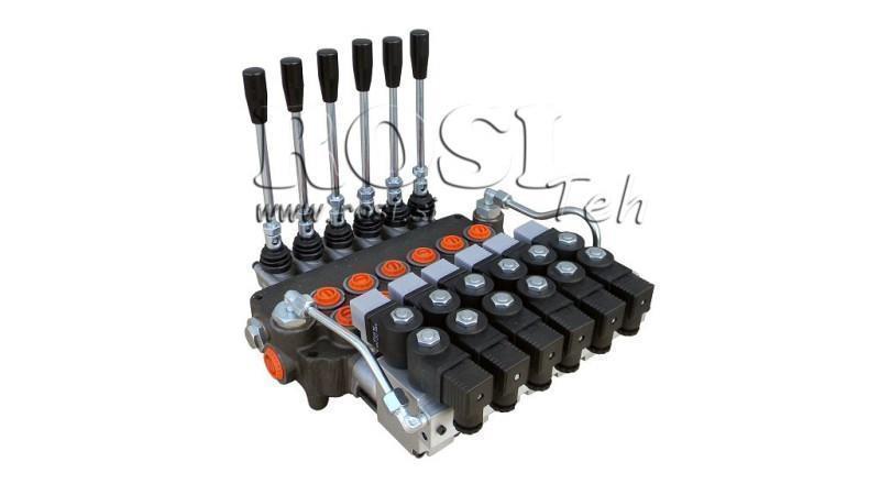 HYDRAULIC VALVE 6xP80 - EO 12V